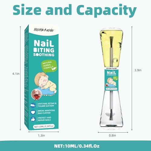 BOBKNOW 10 ml Nail Biting Treatment for Kids – Bitter Melon Extract Polish to Stop Nail Biting, Protect & Repair, Correct Bad Habits Avelisse