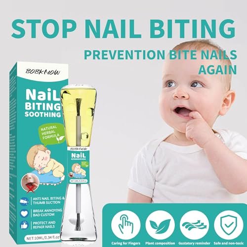 BOBKNOW 10 ml Nail Biting Treatment for Kids – Bitter Melon Extract Polish to Stop Nail Biting, Protect & Repair, Correct Bad Habits Avelisse