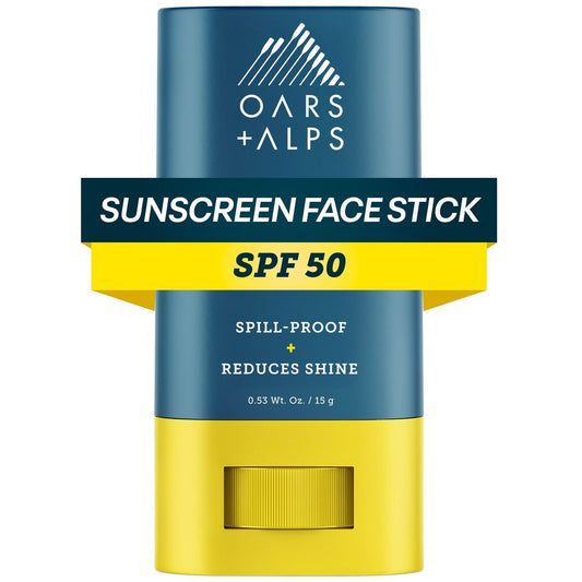 Oars + Alps Matte Face Sunscreen Stick SPF 50 – Fragrance Free, Water & Sweat Resistant, Travel Size Avelisse