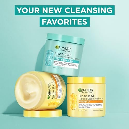 Garnier Erase It All Makeup Cleansing Balm with Hyaluronic Acid, Replumping Facial Cleanser and Makeup Remover, 4.2 Oz - görsel 12