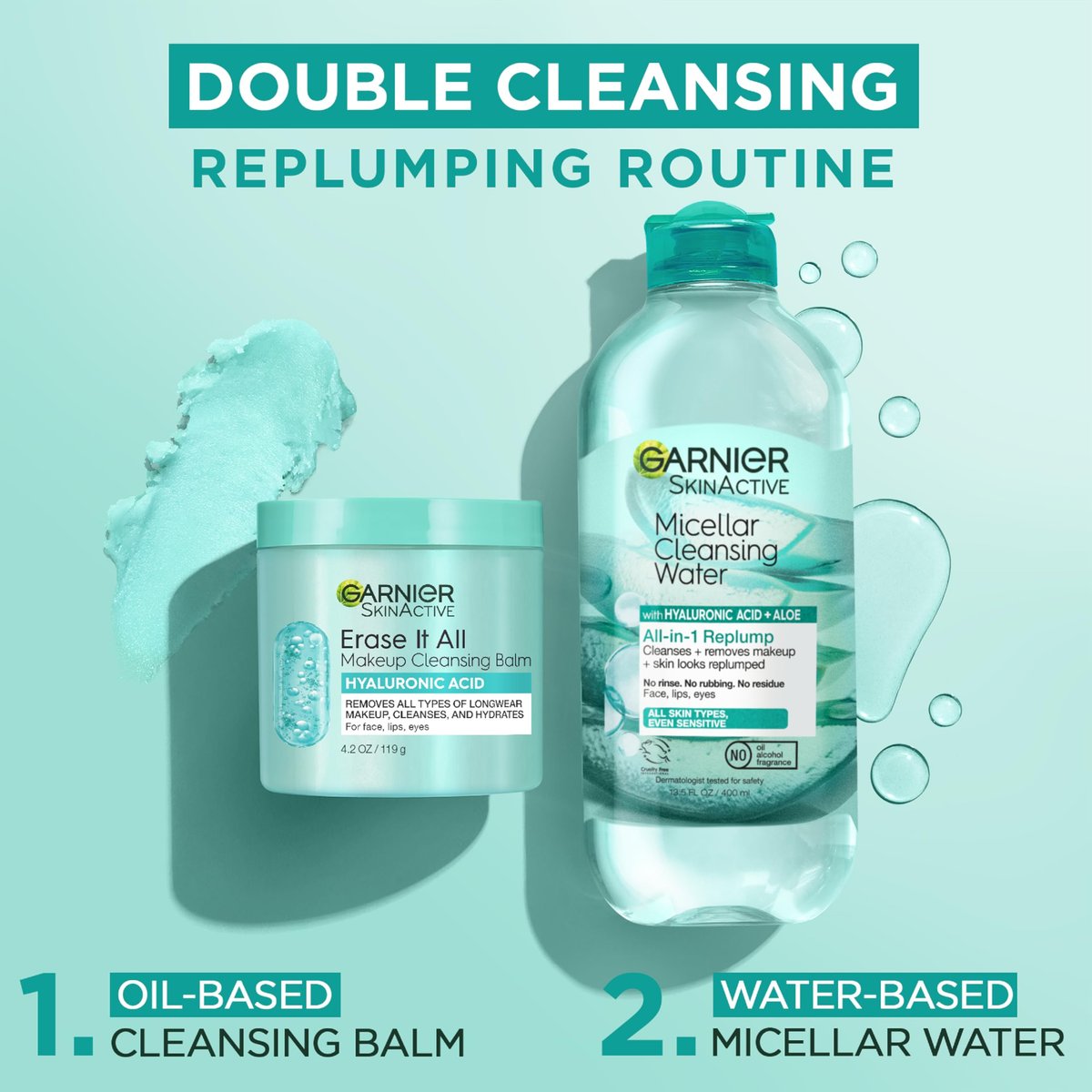 Garnier Erase It All Makeup Cleansing Balm with Hyaluronic Acid, Replumping Facial Cleanser and Makeup Remover, 4.2 Oz - görsel 5
