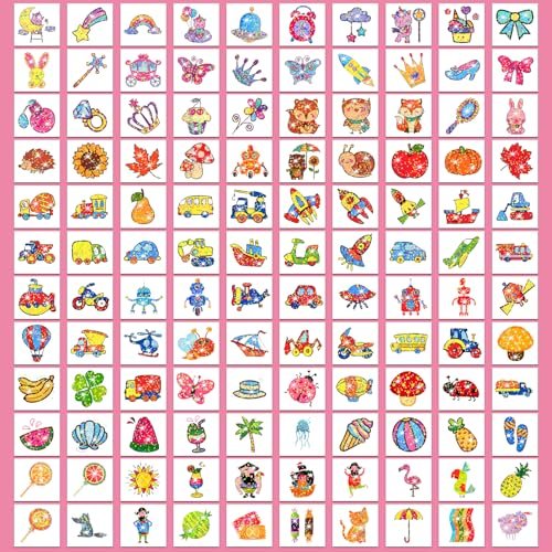 Partywind 408 Glitter Styles Kids Temporary Tattoos – Individually Wrapped Tattoo Stickers for Party Goodie Bag Stuffers, Birthday Party Supplies & Favors for Children Games - görsel 10