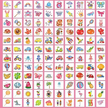 Partywind 408 Glitter Styles Kids Temporary Tattoos – Individually Wrapped Tattoo Stickers for Party Goodie Bag Stuffers, Birthday Party Supplies & Favors for Children Games