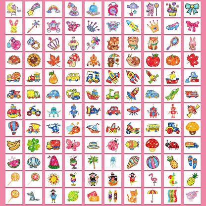 Partywind 408 Glitter Styles Kids Temporary Tattoos – Individually Wrapped Tattoo Stickers for Party Goodie Bag Stuffers, Birthday Party Supplies & Favors for Children Games