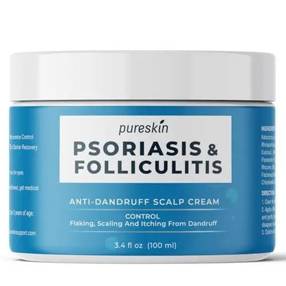PURESKIN Scalp Cream for Psoriasis & Folliculitis – Herbal Relief for Itching & Flaking, 3.4 Oz Avelisse
