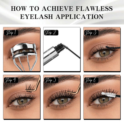 VEYESBEAUTY Lash Bond and Seal Waterproof 2 in 1 Cluster Lash Glue for Eyelash Extensions - Long Lasting Strong Hold Individual Eyelash Glue for DIY Lash Extensions at Home (7ml+7ml)