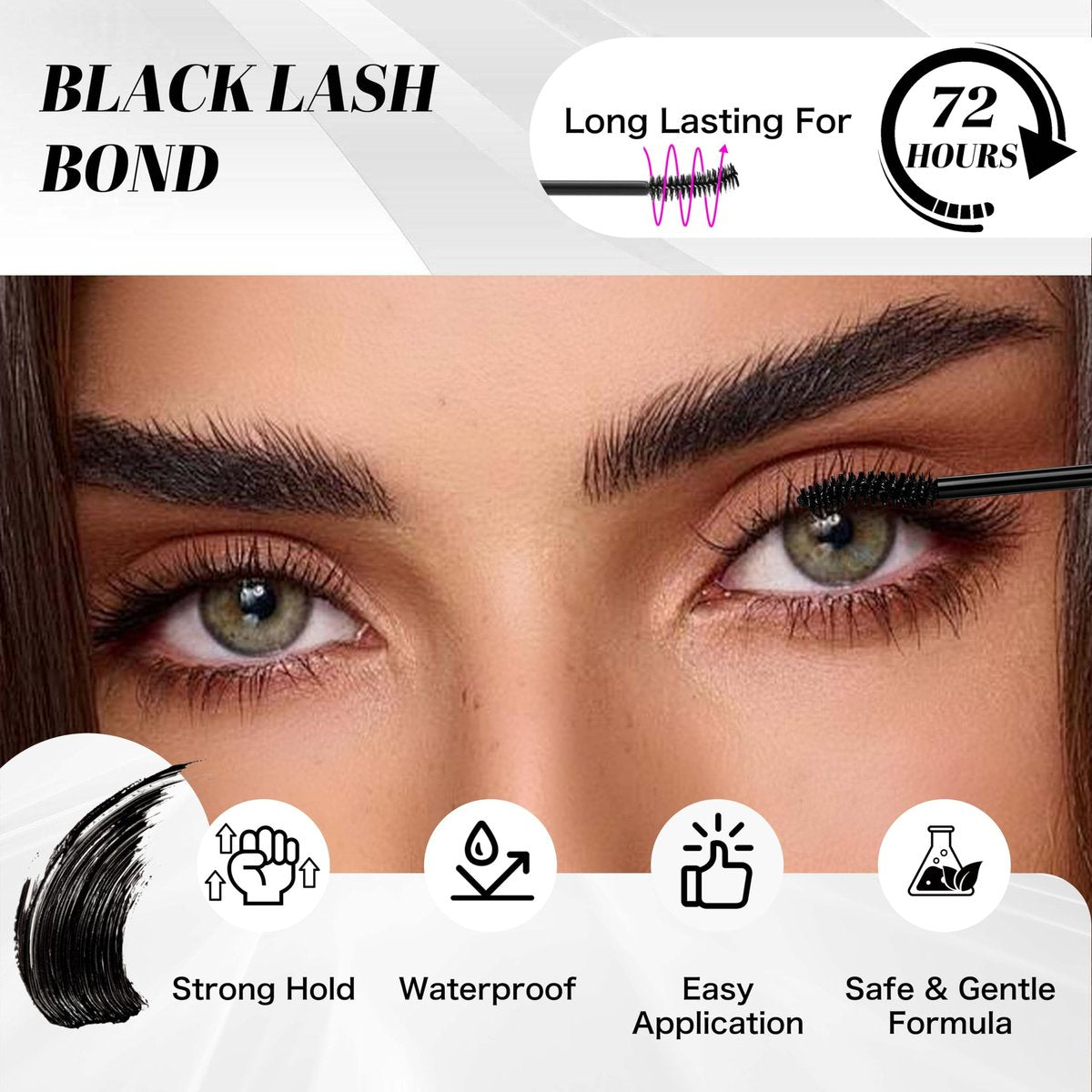 VEYESBEAUTY Lash Bond and Seal Waterproof 2 in 1 Cluster Lash Glue for Eyelash Extensions - Long Lasting Strong Hold Individual Eyelash Glue for DIY Lash Extensions at Home (7ml+7ml) - görsel 5