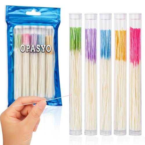 opasyo Ear Hole Cleaner 300-Pack | Disposable Piercing Cleaner Floss in 5 Colors | Earring Hole Care for All Genders - görsel 2