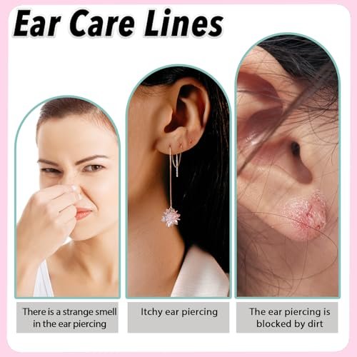 opasyo Ear Hole Cleaner 300-Pack | Disposable Piercing Cleaner Floss in 5 Colors | Earring Hole Care for All Genders - görsel 14