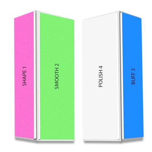 4-Way Nail Buffer Block (2 Pack) - 120/240/600/3000 Grit Nail File & Shine Buffer for Natural and Acrylic Nails - görsel 2