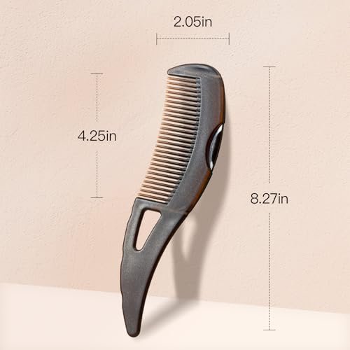 2-Pack Dandruff Comb: Scalp Sweep Detoxing Energy Comb for Scalp Cleaning, Exfoliation, Massage & Oil Buildup Removal – Plastic Hollow Tooth Hairbrush for Women, Men & Kids (Brown, Medium) - görsel 12