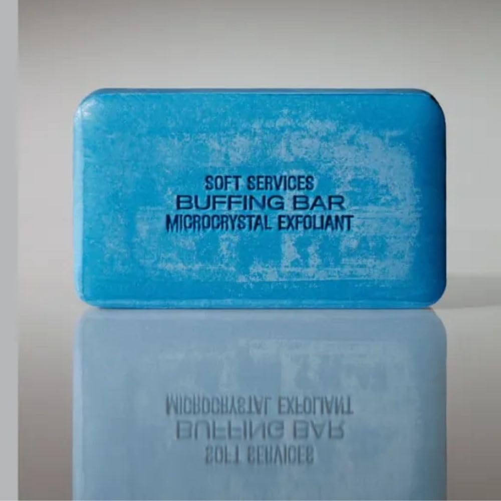 JIGME CALA Soft.Services Buffing Bar Microcrystal Exfoliating Body Bar for KP and Ingrown Hair (2 Pack, 7.5 oz) Avelisse