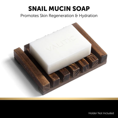 VALITIC Kojic Acid Soap Bars - Turmeric, Snail Mucin, Charcoal & Lemon - 4 Assorted Dark Spot Remover Soaps with Hyaluronic Acid, Vitamin C, Vitamin E & Shea Butter