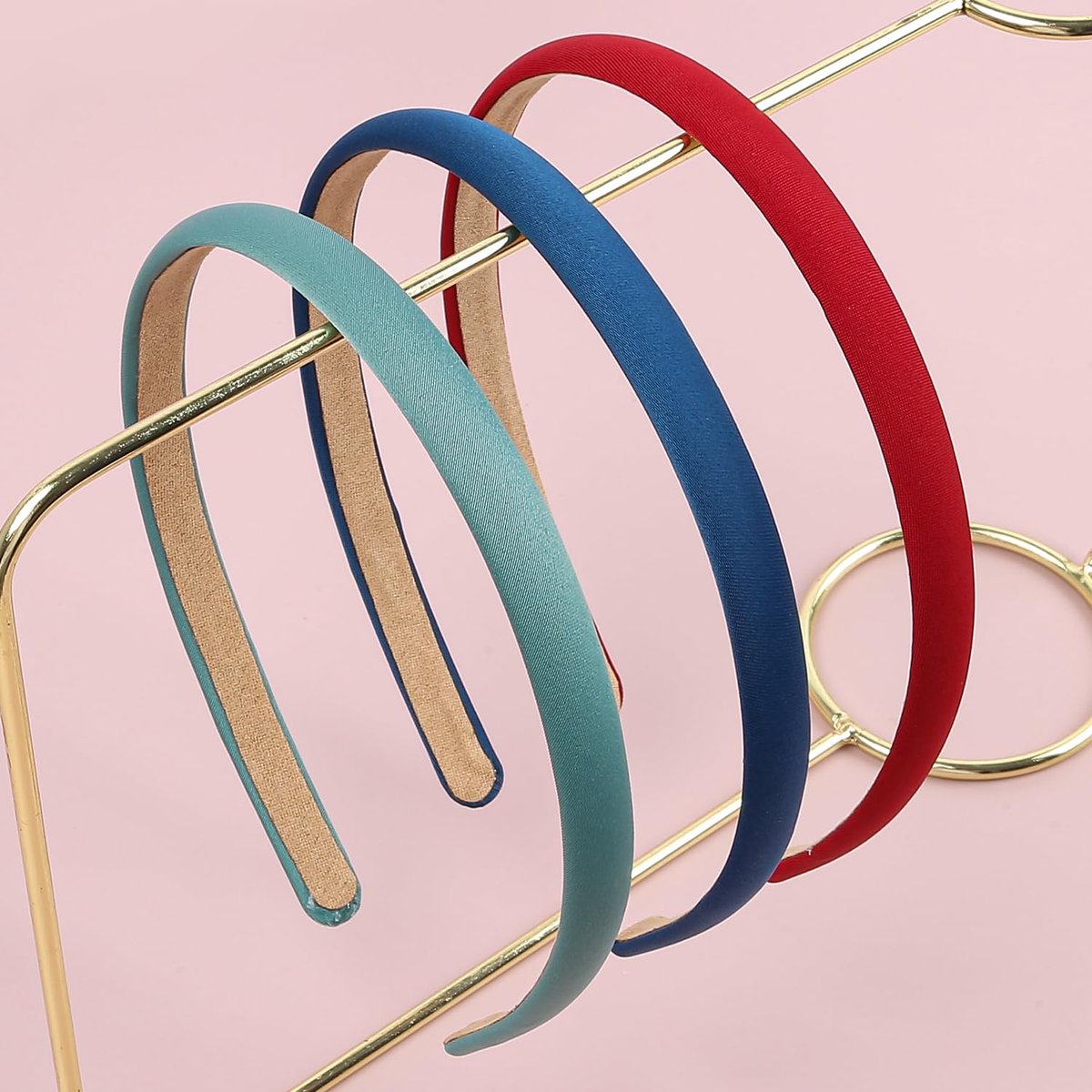 XIMA Solid Fabric Headbands for Women and Girls, 10mm Soft Satin Thin Non-Slip Hairbands - Set of 12 Multicolor Avelisse