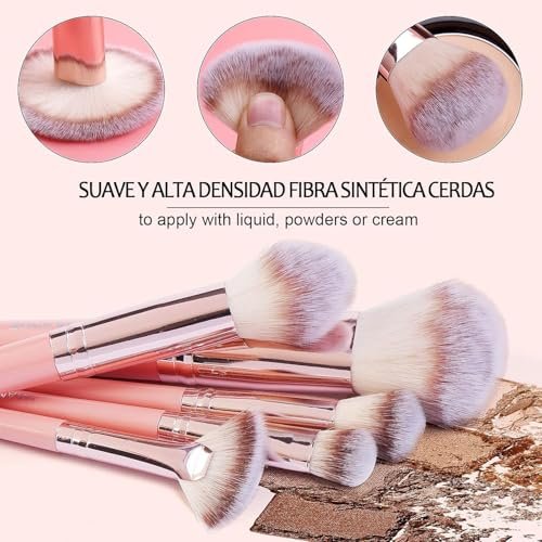 HIUZAR 42-Piece Makeup Brush Set: Premium Synthetic Foundation, Concealer, Eyeshadow, Blush Brushes with Sponge & Powder Puffs for Beginners & Professionals Avelisse