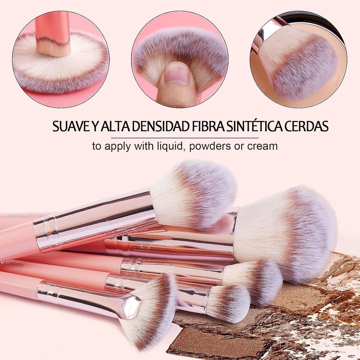 HIUZAR 42-Piece Makeup Brush Set: Premium Synthetic Foundation, Concealer, Eyeshadow, Blush Brushes with Sponge & Powder Puffs for Beginners & Professionals Avelisse