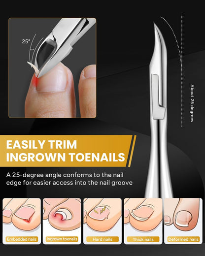 Tisojpod Professional Toenail Clippers for Thick Nails & Ingrown Toenails - Premium Stainless Steel, Curved Blades for Men, Women & Seniors Avelisse