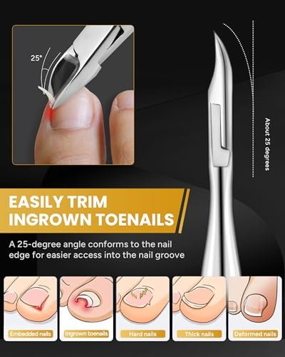 Tisojpod Professional Toenail Clippers for Thick Nails & Ingrown Toenails - Premium Stainless Steel, Curved Blades for Men, Women & Seniors Avelisse