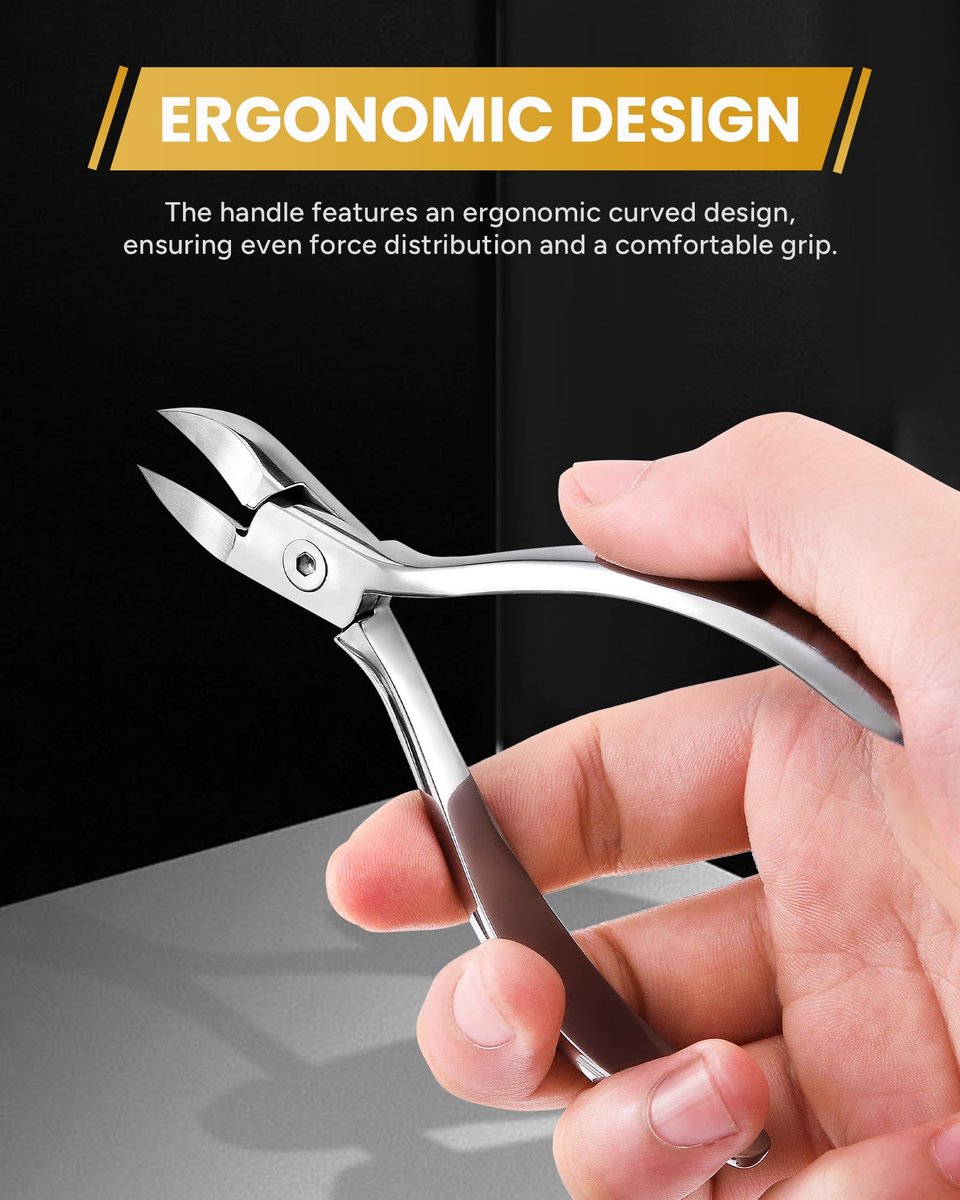 Tisojpod Professional Toenail Clippers for Thick Nails & Ingrown Toenails - Premium Stainless Steel, Curved Blades for Men, Women & Seniors Avelisse