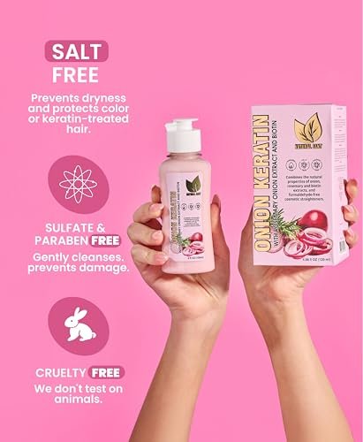 NATURAL SANT Onion Keratin DuoBox 120ml – Deep Repair & Smoothing for Dry, Damaged Hair, Frizz Control & Heat Protection with Biotin & Rosemary Avelisse