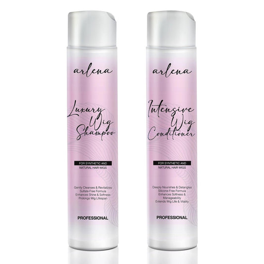 Arlena Luxury Wig Shampoo and Conditioner Set – Sulfate-Free, Made in USA, for Synthetic & Natural Hair Wigs – Enhances Shine, Softness & Lifespan Avelisse