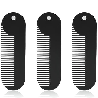 Jaasuee Metal Fine Tooth Portable Mini Pocket Beard Comb – Ideal for Thinner Hair and Beard, Black