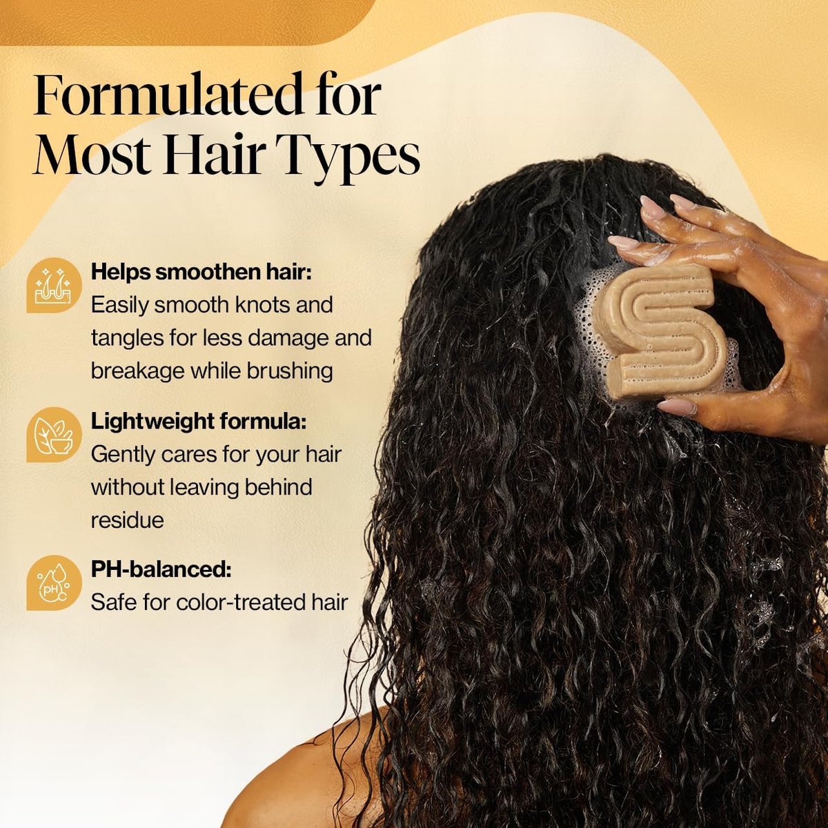 Kitsch Coconut Oil Shampoo Bar – Hydrate & Soften Dry Damaged Hair, Deep Moisturizing Curly Hair Shampoo, Safe for Color Treated Hair, Silicone, Paraben & Sulfate Free, Made in USA, 3.2 oz - görsel 12