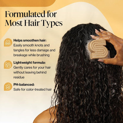 Kitsch Coconut Oil Shampoo Bar – Hydrate & Soften Dry Damaged Hair, Deep Moisturizing Curly Hair Shampoo, Safe for Color Treated Hair, Silicone, Paraben & Sulfate Free, Made in USA, 3.2 oz