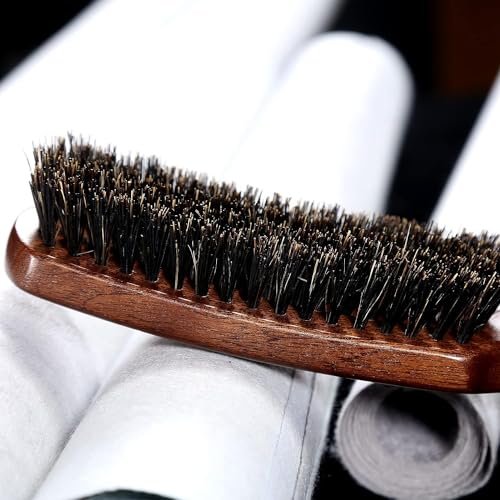 Lorsex Boar Bristle Hair Brush for Men – Slick Back Styling for Fine, Thin, Medium Hair & Beard Avelisse