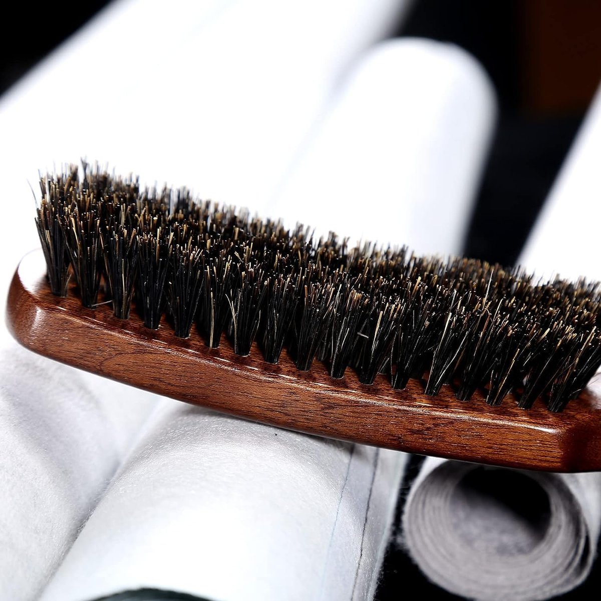 Lorsex Boar Bristle Hair Brush for Men – Slick Back Styling for Fine, Thin, Medium Hair & Beard Avelisse
