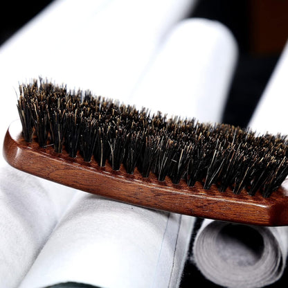 Lorsex Boar Bristle Hair Brush for Men – Slick Back Styling for Fine, Thin, Medium Hair & Beard Avelisse
