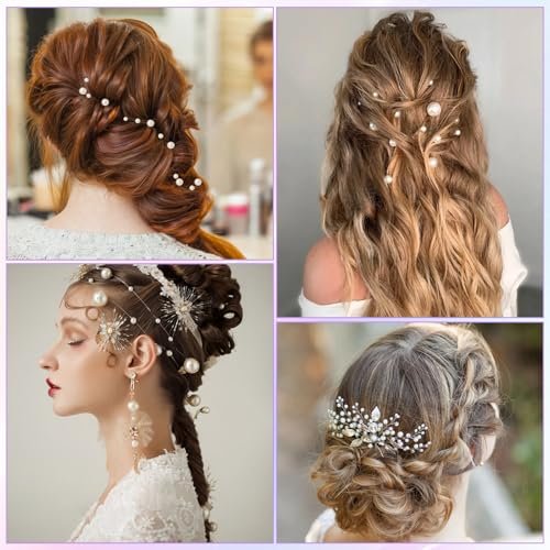 Phinus 3732Pcs Hair Pearls - White and Beige Pearl Stickers for Crafts, Body Gems, Nails, Makeup, and DIY Decorations (3/4/5/6/8mm) - görsel 12