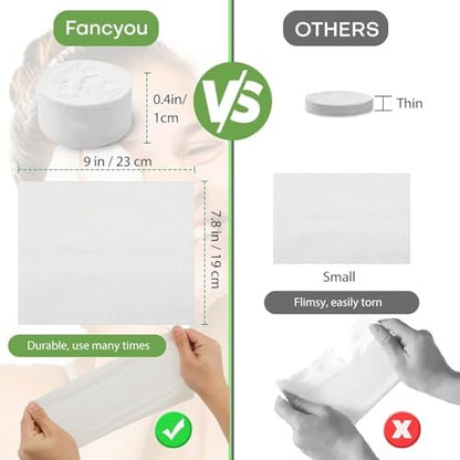 Compressed Towel Tablets 100 Count – Thickened Disposable Face Towel, Biodegradable Cotton Wash Cloths, Portable Mini Compressed Washcloths for Travel, Gym, Home, Outdoor Activities Avelisse