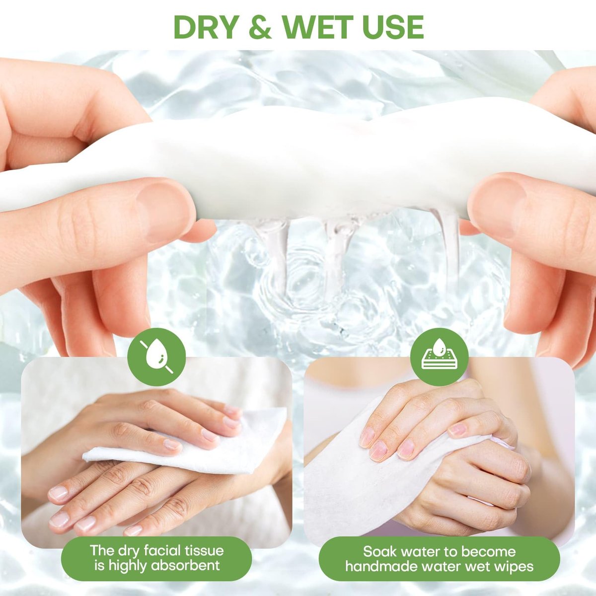 Compressed Towel Tablets 100 Count – Thickened Disposable Face Towel, Biodegradable Cotton Wash Cloths, Portable Mini Compressed Washcloths for Travel, Gym, Home, Outdoor Activities Avelisse
