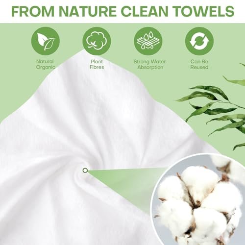 Compressed Towel Tablets 100 Count – Thickened Disposable Face Towel, Biodegradable Cotton Wash Cloths, Portable Mini Compressed Washcloths for Travel, Gym, Home, Outdoor Activities Avelisse