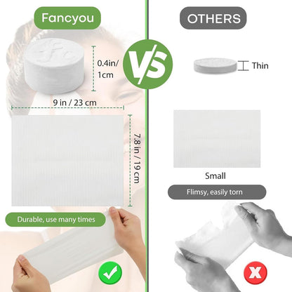 Compressed Towel Tablets 100 Count – Thickened Disposable Face Towel, Biodegradable Cotton Wash Cloths, Portable Mini Compressed Washcloths for Travel, Gym, Home, Outdoor Activities Avelisse