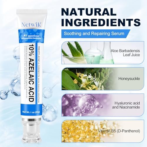 Azelaic Acid 10% Cream for Face – Acne & Rosacea Relief, Reduces Pimples, Blackheads, Pigmentation & Redness - görsel 6
