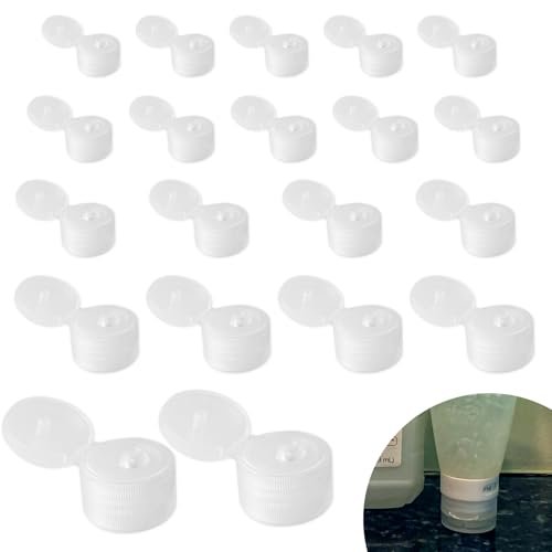 20-Pack Reusable Leak-Proof Flip Top Snap Top Dispenser Caps - 5 Sizes for Most Bottles, Zero Waste Solution with Bottle Emptying Caps Included - görsel 2