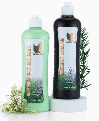 Natural Sant Rosemary & Cinchona Shampoo & Conditioner Set – Sulfate-Free Herbal Hair Care for Growth, Moisture & Repair – 16 fl oz (Pack of 2) Avelisse