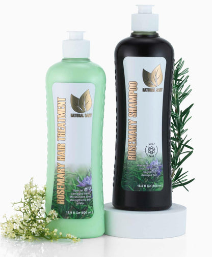 Natural Sant Rosemary & Cinchona Shampoo & Conditioner Set – Sulfate-Free Herbal Hair Care for Growth, Moisture & Repair – 16 fl oz (Pack of 2) Avelisse