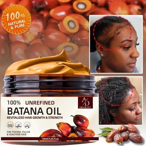100% Unrefined Raw Batana Oil for Hair Growth - Dr. Sebi Inspired Organic Pure from Honduras with Keratin & Coffee Extract - Botana Oil 4oz Avelisse