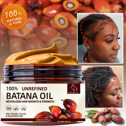 100% Unrefined Raw Batana Oil for Hair Growth - Dr. Sebi Inspired Organic Pure from Honduras with Keratin & Coffee Extract - Botana Oil 4oz Avelisse
