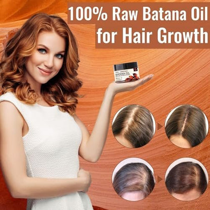 100% Unrefined Raw Batana Oil for Hair Growth - Dr. Sebi Inspired Organic Pure from Honduras with Keratin & Coffee Extract - Botana Oil 4oz Avelisse