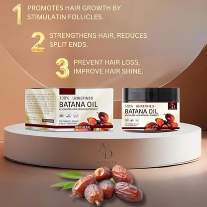 100% Unrefined Raw Batana Oil for Hair Growth - Dr. Sebi Inspired Organic Pure from Honduras with Keratin & Coffee Extract - Botana Oil 4oz Avelisse