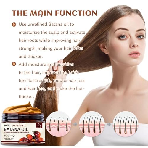 100% Unrefined Raw Batana Oil for Hair Growth - Dr. Sebi Inspired Organic Pure from Honduras with Keratin & Coffee Extract - Botana Oil 4oz Avelisse
