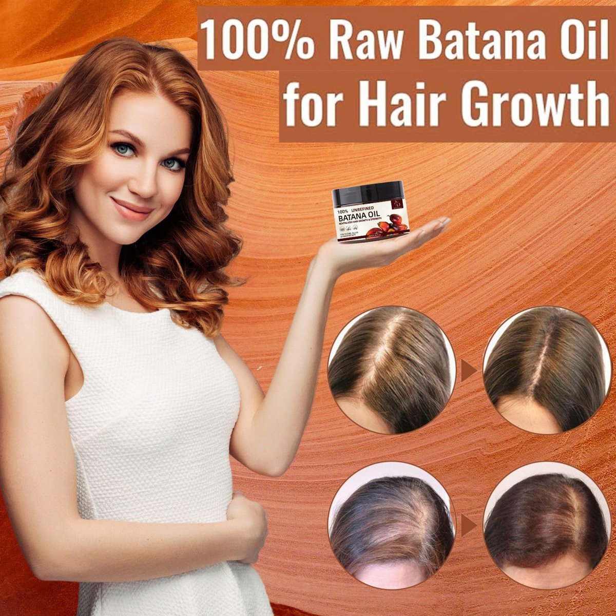 100% Unrefined Raw Batana Oil for Hair Growth - Dr. Sebi Inspired Organic Pure from Honduras with Keratin & Coffee Extract - Botana Oil 4oz Avelisse