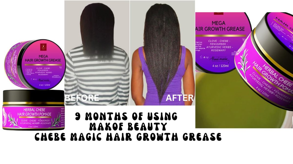 MAKOF BEAUTY Chebe Hair Growth Grease – Herbal Pomade with Clove, Fenugreek, Rosemary, Moringa & Ayurvedic Herbs for Hair Loss, Edges & Thinning Hair, 4 oz Avelisse