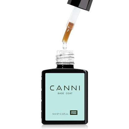 CANNI Gel Base Coat – 9ML Soak-Off UV/LED Base Gel Nail Polish, Long-Lasting Clear Layer for DIY or Salon Use
