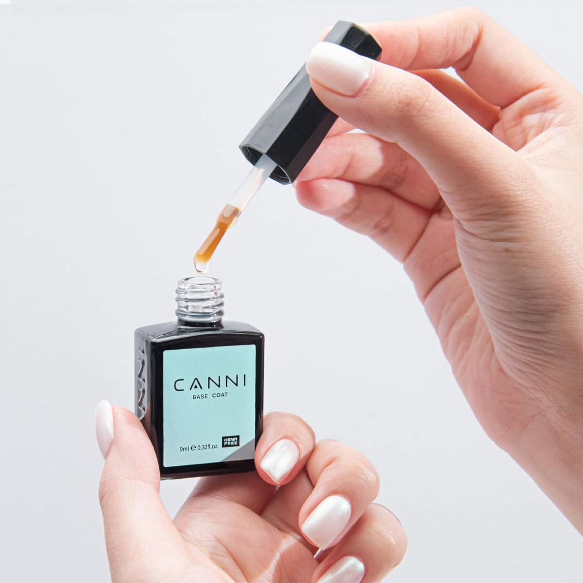 CANNI Gel Base Coat – 9ML Soak-Off UV/LED Base Gel Nail Polish, Long-Lasting Clear Layer for DIY or Salon Use - görsel 5