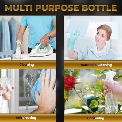 FZE Ultra Fine Mist Spray Bottles Pack of 2 – 6.76 oz (200ml) Plant Mister for Hair, Plants, Cleaning, Gardening, Essential Oils - görsel 16